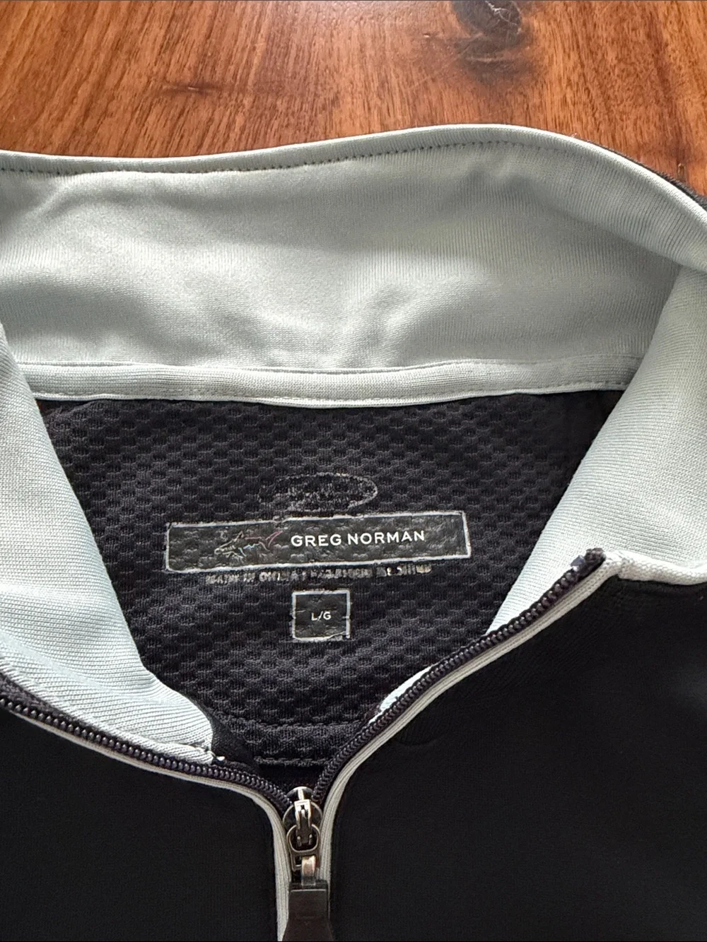 Men's Black Quarter-Zip Performance top